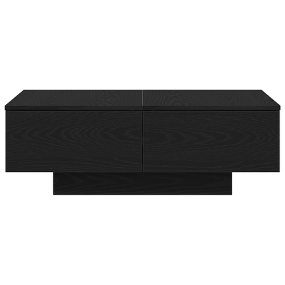 Kaffebord Sort Eg 90X60X31 Cm Bygget Træ