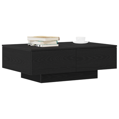 Kaffebord Sort Eg 90X60X31 Cm Bygget Træ