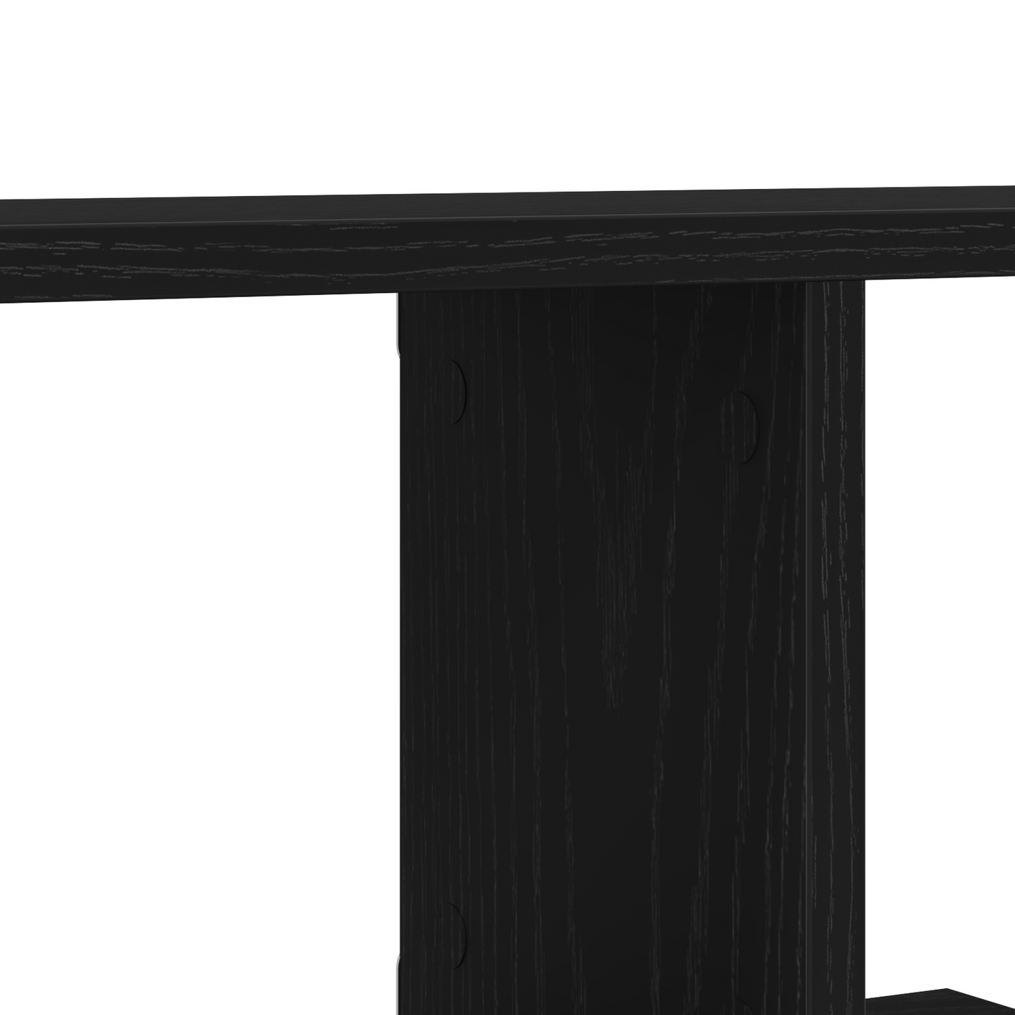 Tv-Hylde Sort Eg 125X18X23 Cm Bygget I Træ