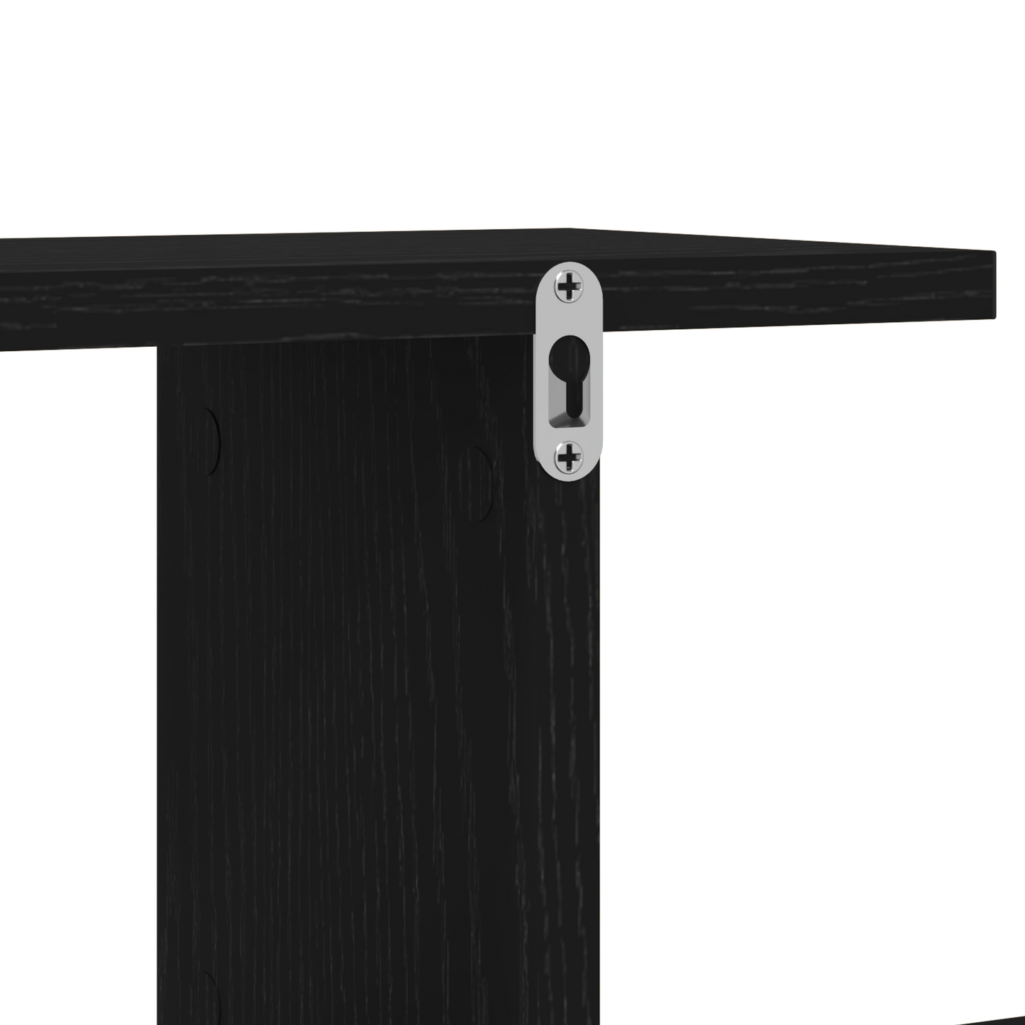 Tv-Hylde Sort Eg 125X18X23 Cm Bygget I Træ