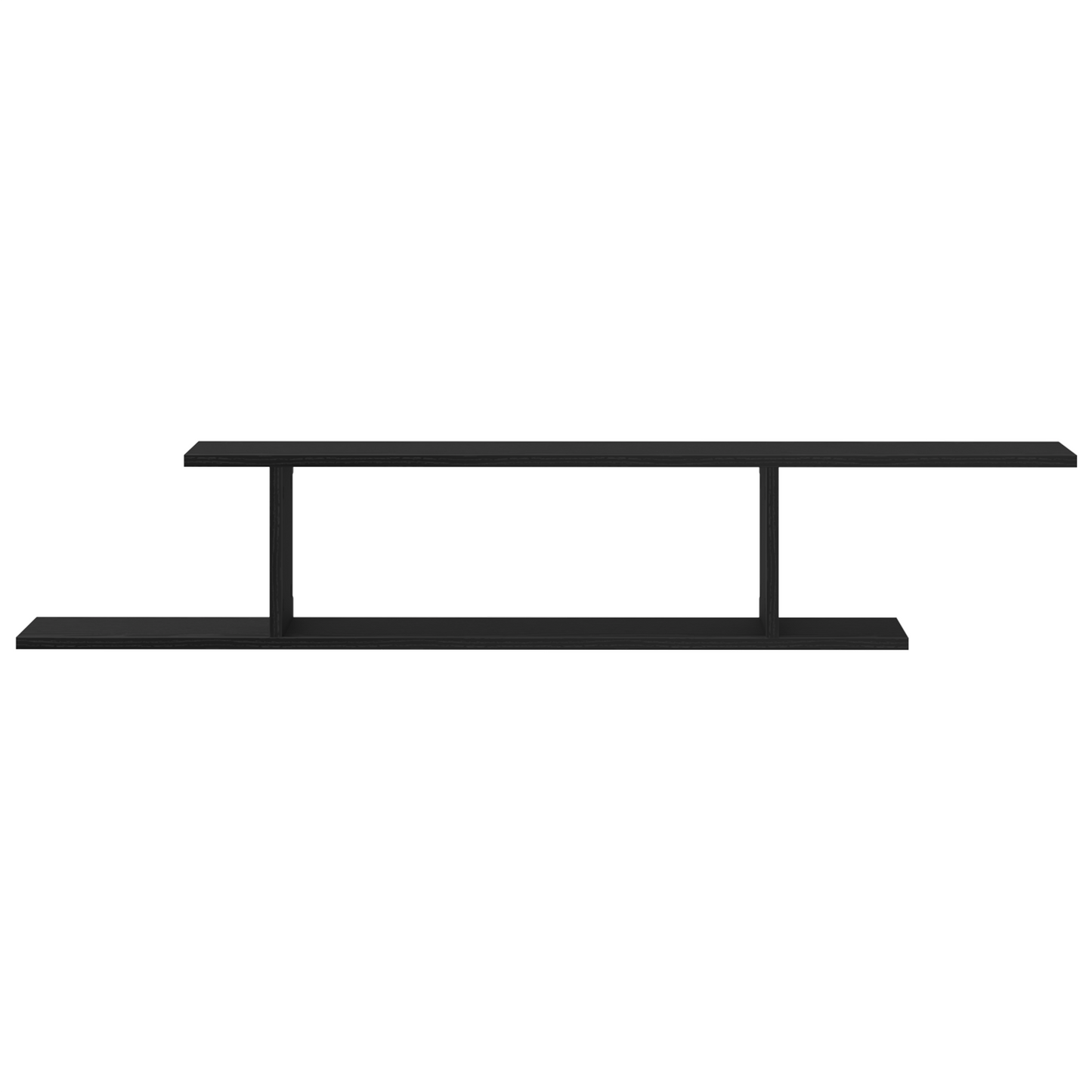 Tv-Hylde Sort Eg 125X18X23 Cm Bygget I Træ