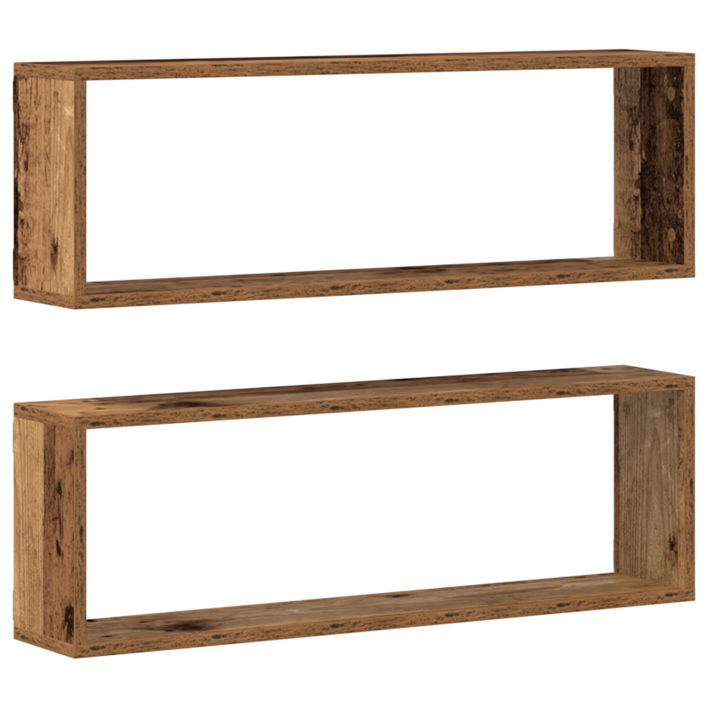 Væghylder 2 Stk Gammelt Træ 80X15X26 Cm Konstrueret Træ