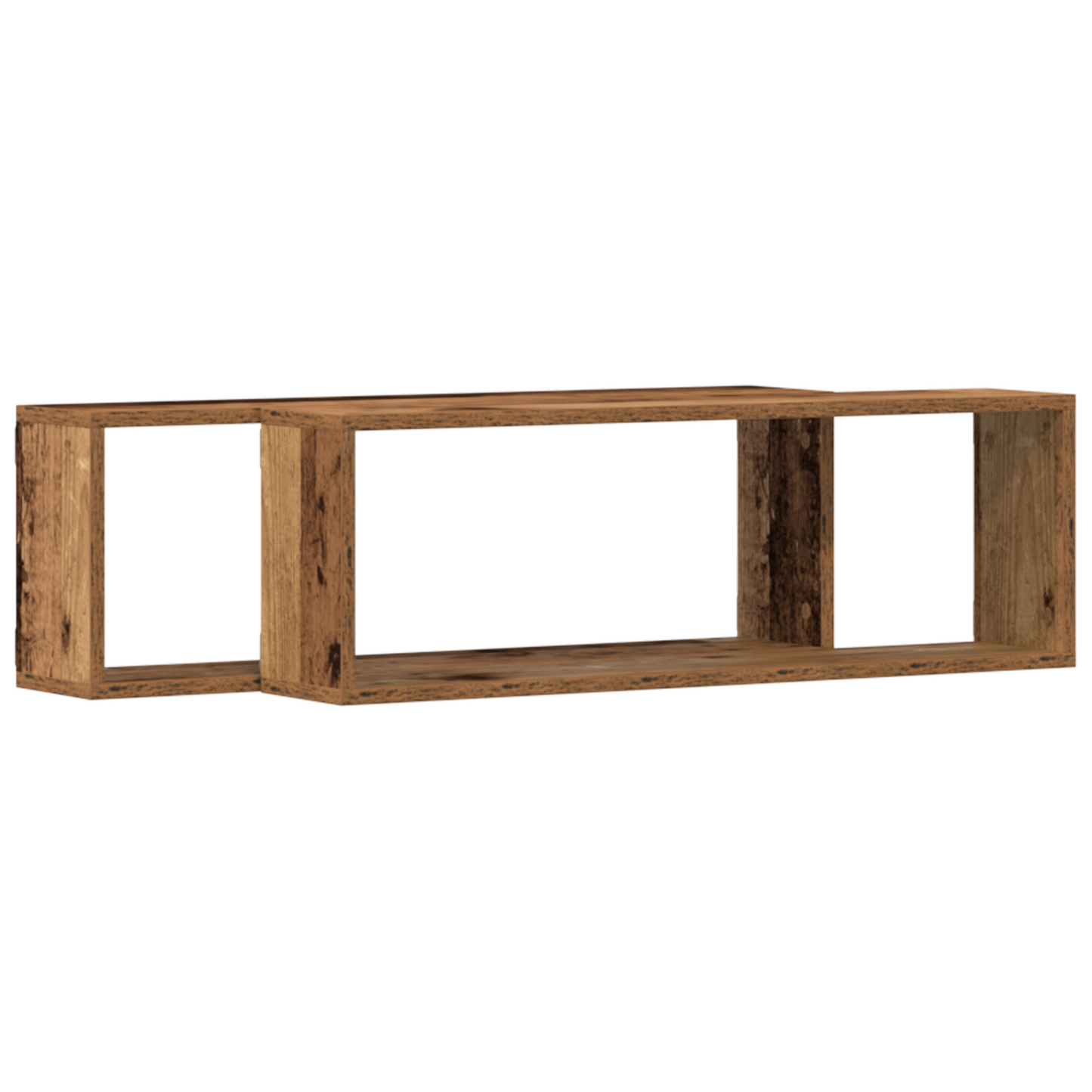 Væghylder 2 Stk Gammelt Træ 80X15X26 Cm Konstrueret Træ