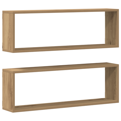 Væghylder 2 Stk Artisan Eg 80X15X26 Cm Lavet Af Træ