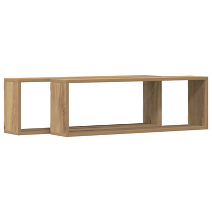 Væghylder 2 Stk Artisan Eg 80X15X26 Cm Lavet Af Træ