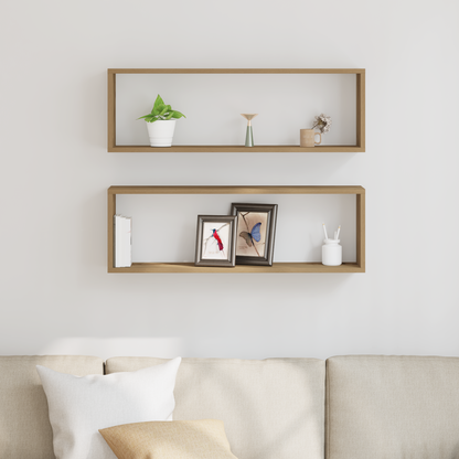 Væghylder 2 Stk Artisan Eg 80X15X26 Cm Lavet Af Træ