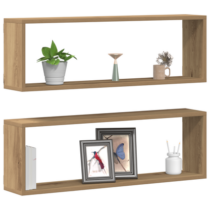 Væghylder 2 Stk Artisan Eg 80X15X26 Cm Lavet Af Træ