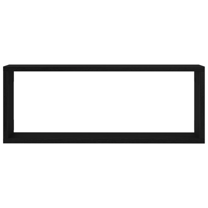Væghylder Sæt Af 4 - Sort Eg - 60X15X23 Cm - Lavet Af Ingeniørtræ