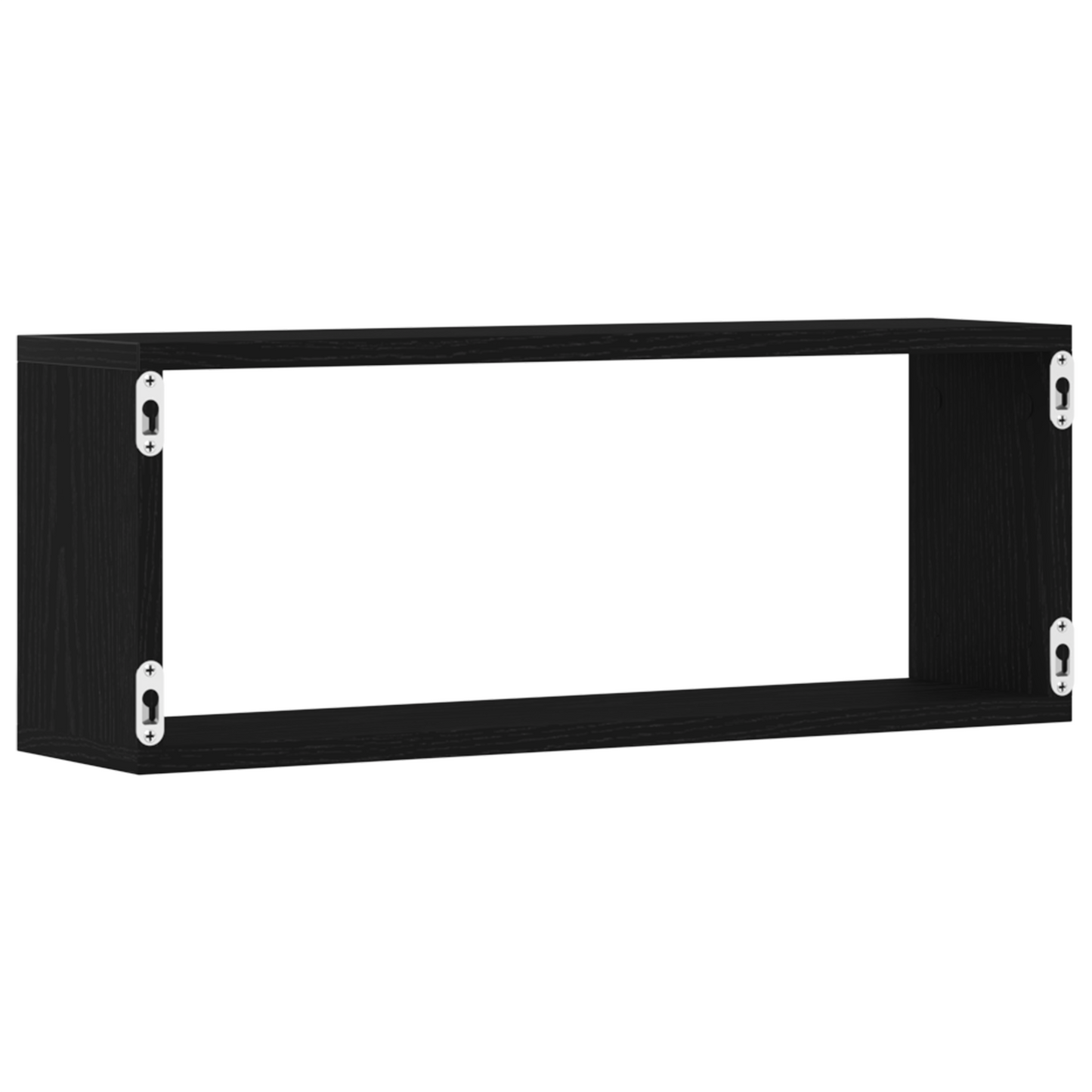 Væghylder 6 Stk Sort Eg 60X15X23 Cm Konstrueret Træ