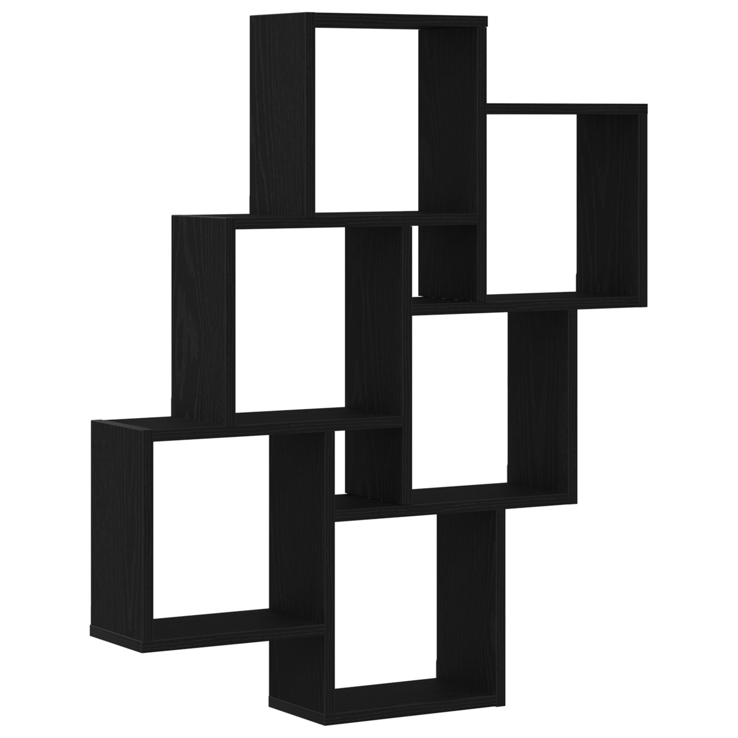 Vægskab Sort Egetræ 78X15X92 Cm Ingeniørtræ