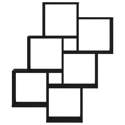Vægskab Sort Egetræ 78X15X92 Cm Ingeniørtræ