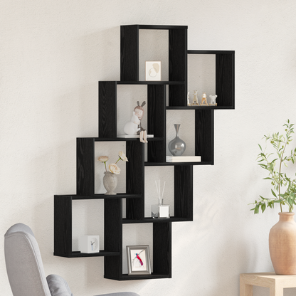 Vægskab I Sort Eg 90X15X119,5 Cm - Lavet Af Træ