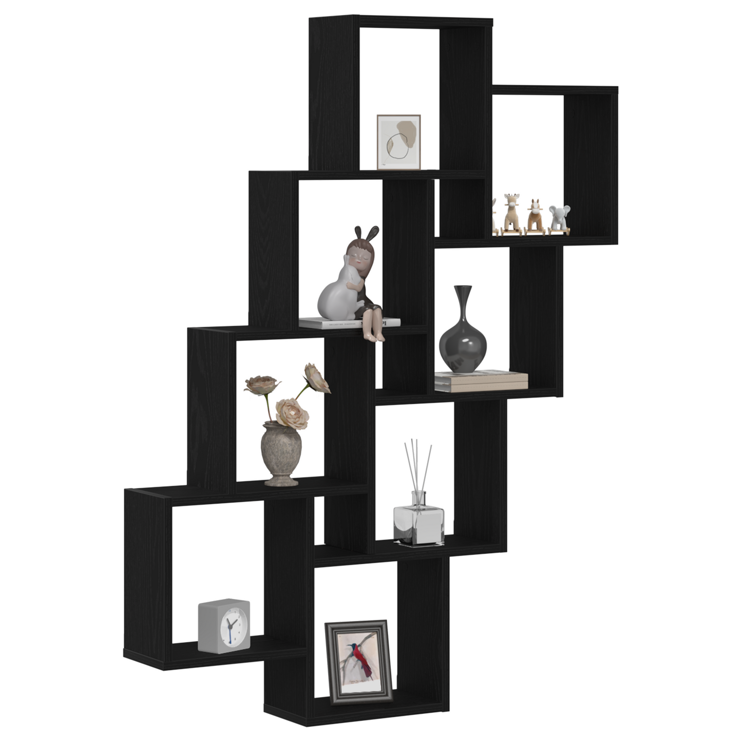 Vægskab I Sort Eg 90X15X119,5 Cm - Lavet Af Træ