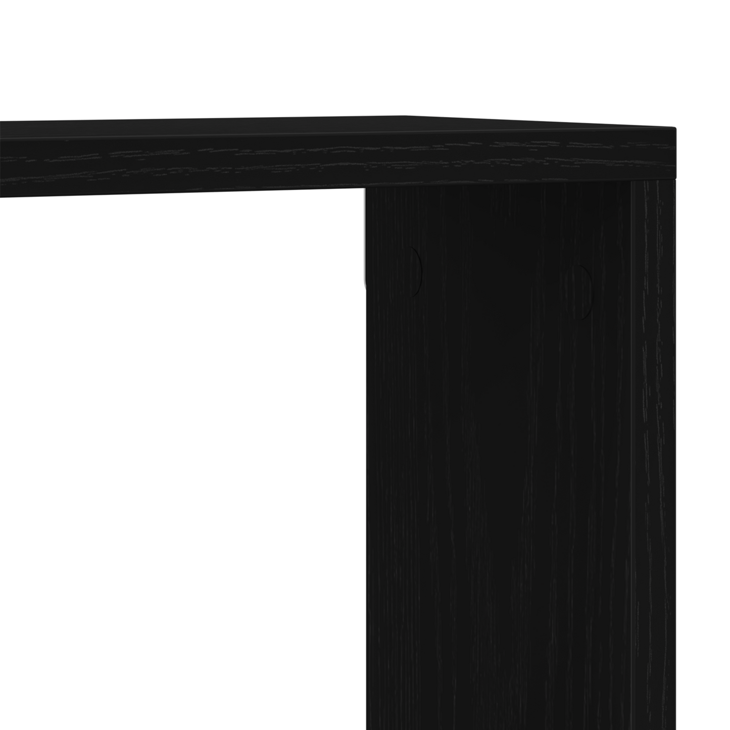 Væghylder 2 Stk Sort Eg 50X15X85 Cm Ingeniørtræ