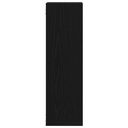 Væghylder 2 Stk Sort Eg 50X15X85 Cm Ingeniørtræ