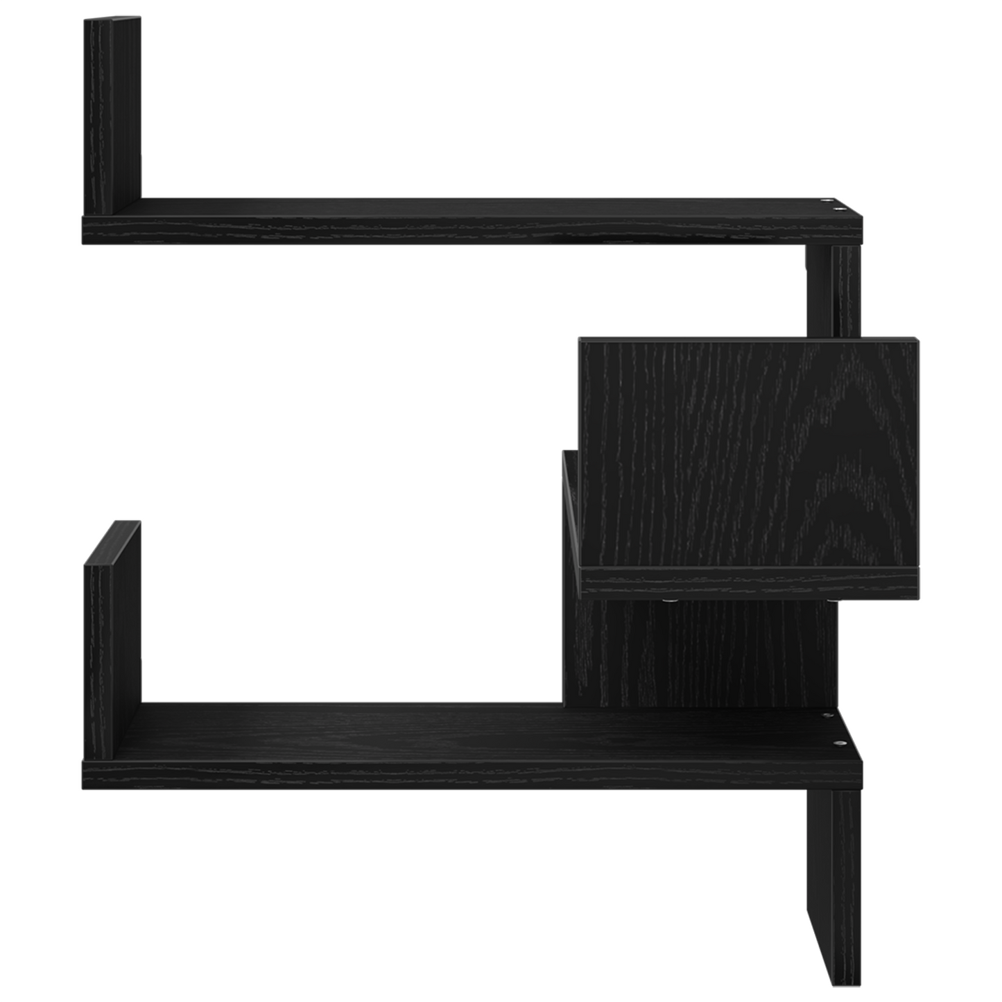 Væghylder 2 Stk Sort Eg 40X40X49,5 Cm Bygget Af Træ