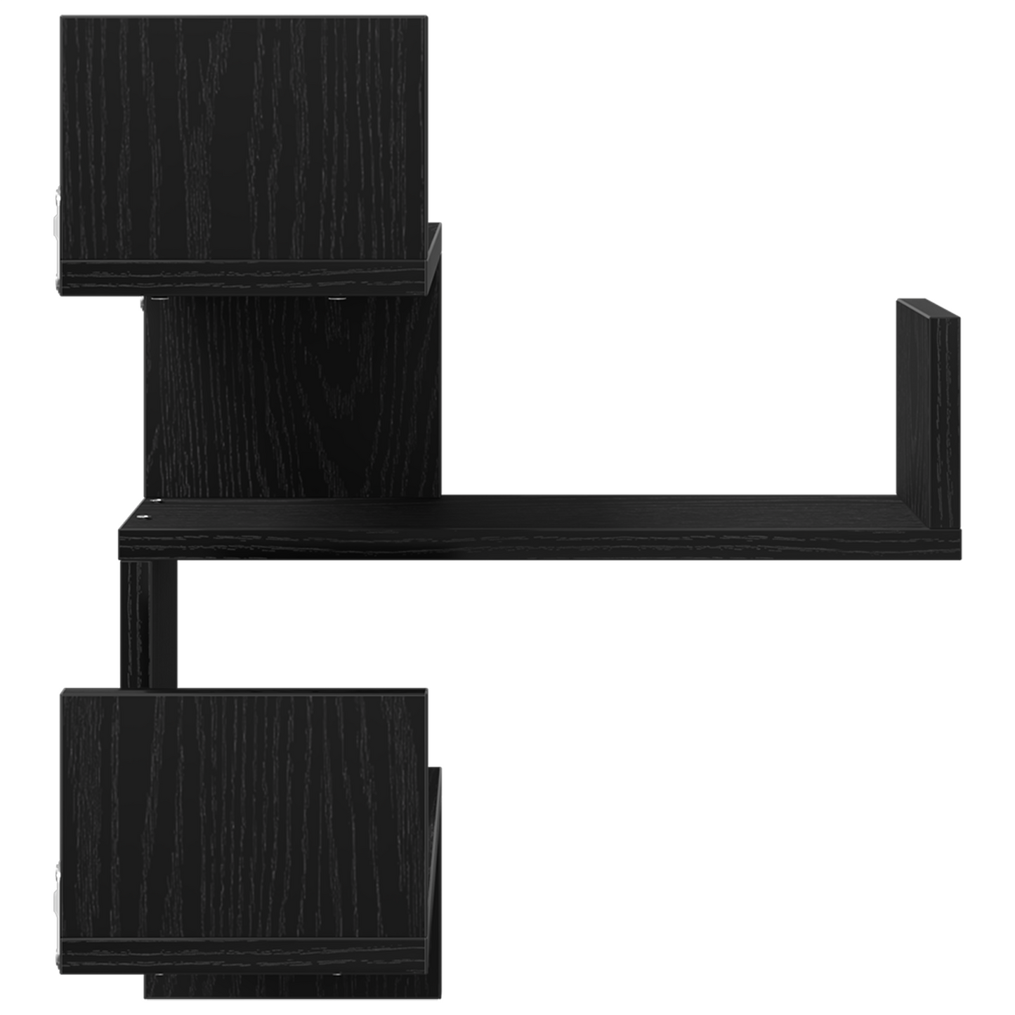Væghylder 2 Stk Sort Eg 40X40X49,5 Cm Bygget Af Træ