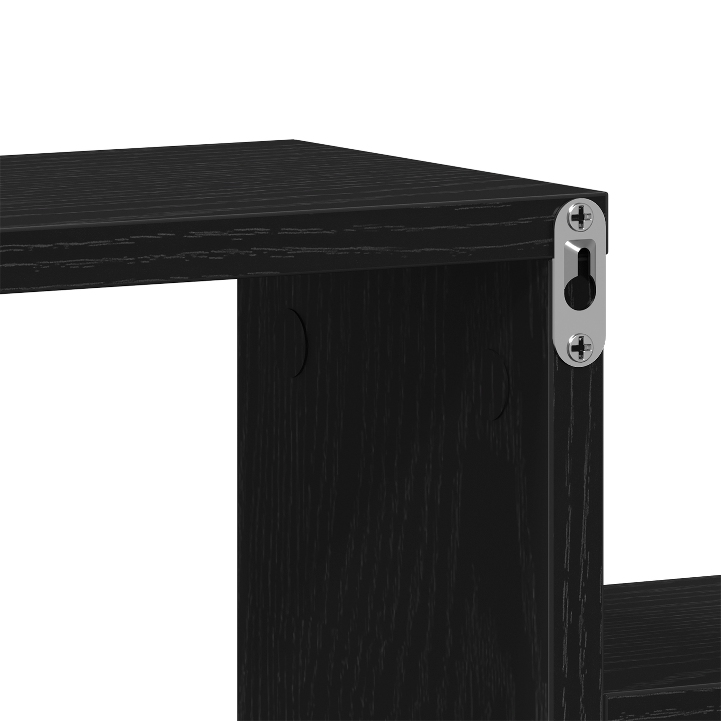 Vægskab I Sort Egetræ 80X15X78,5 Cm - Bygget I Træ