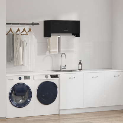 Garderobe Sort Eg 70X32,5X35 Cm - Bygget I Træ