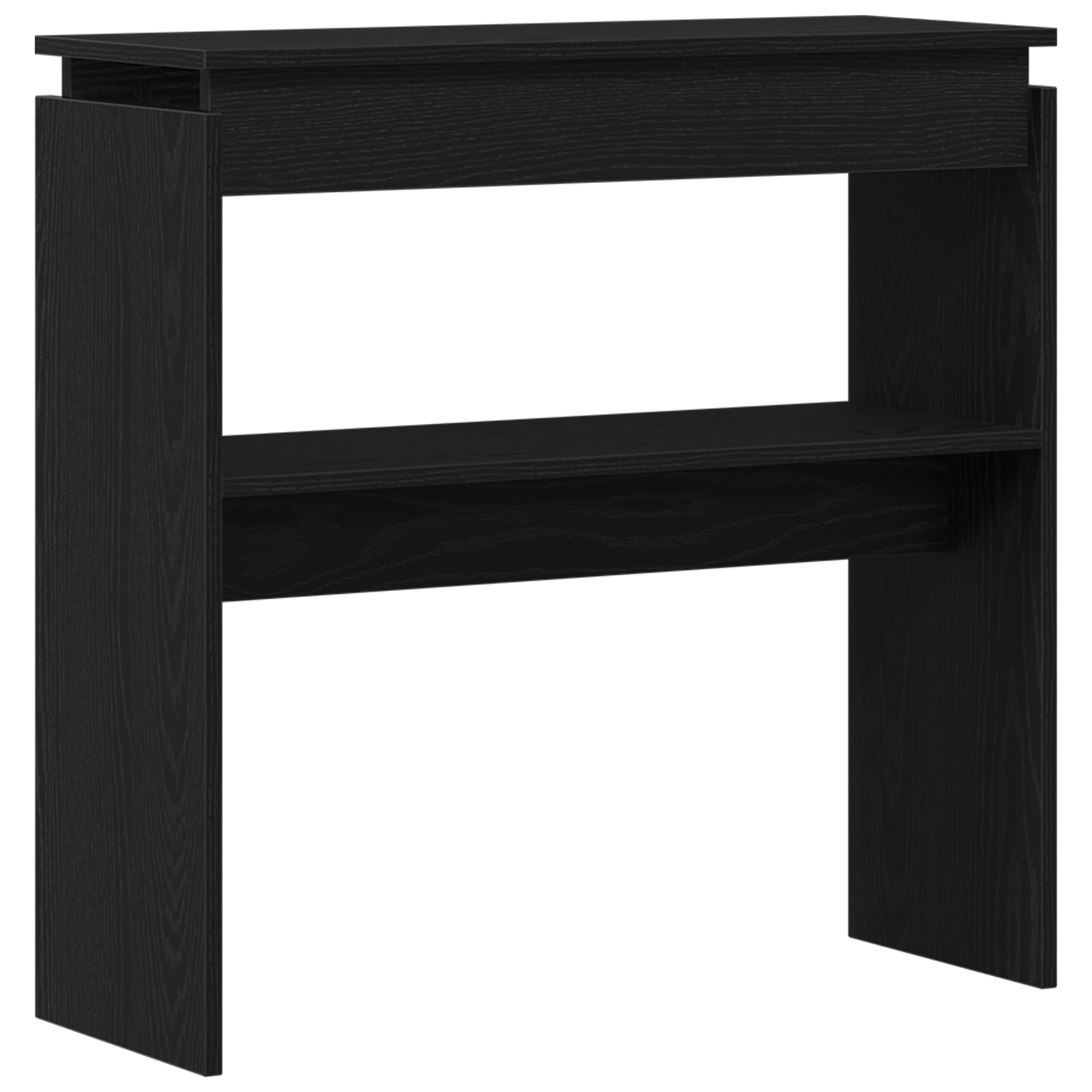 Konsolbord Sort Eg 80X30X80 Cm Ingenieret Træ