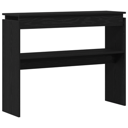 Konsolbord Sort Eg 80X30X102 Cm - Konstrueret Træ