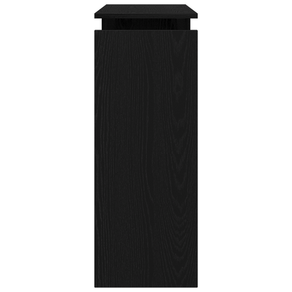Konsolbord Sort Eg 80X30X102 Cm - Konstrueret Træ