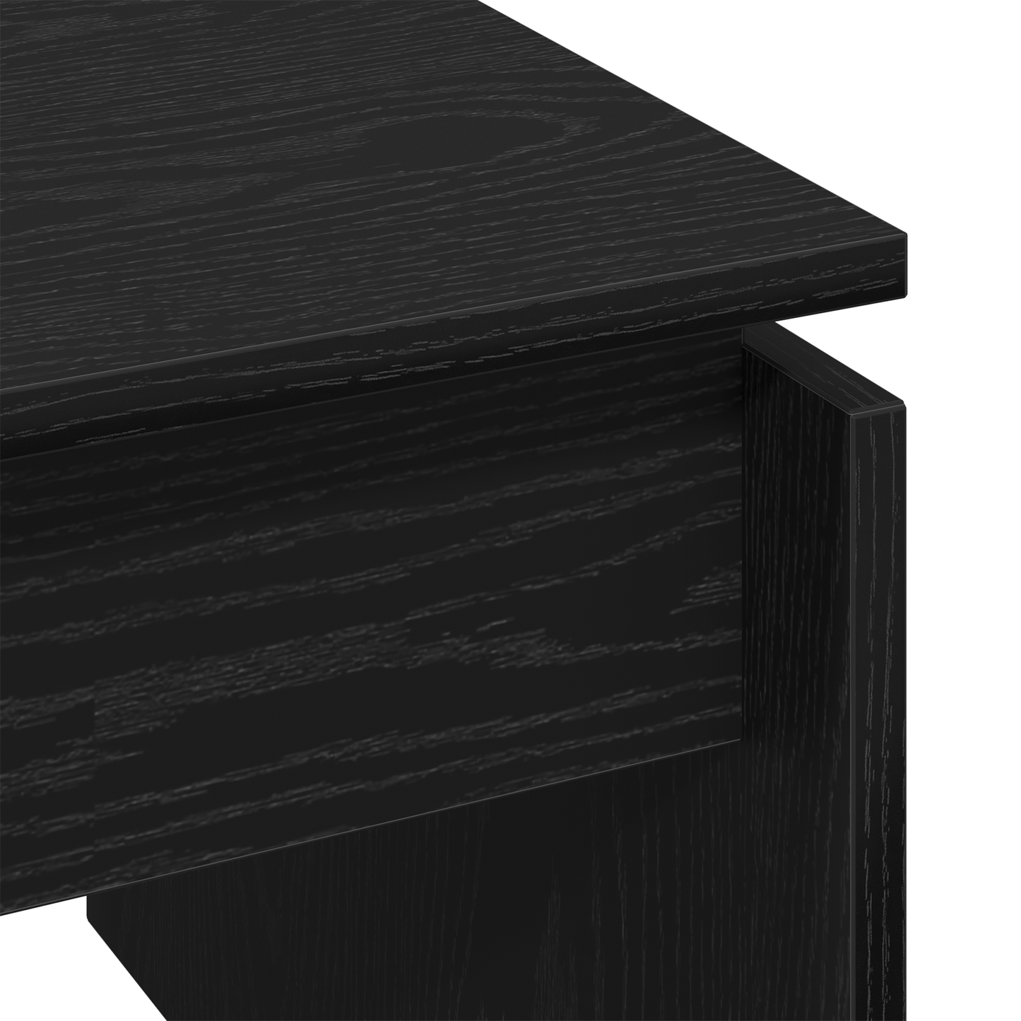 Kaffebord Sort Eg 68X38X50 Cm Konstrueret Træ