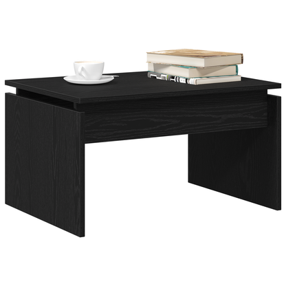 Kaffebord Sort Eg 68X38X50 Cm Konstrueret Træ