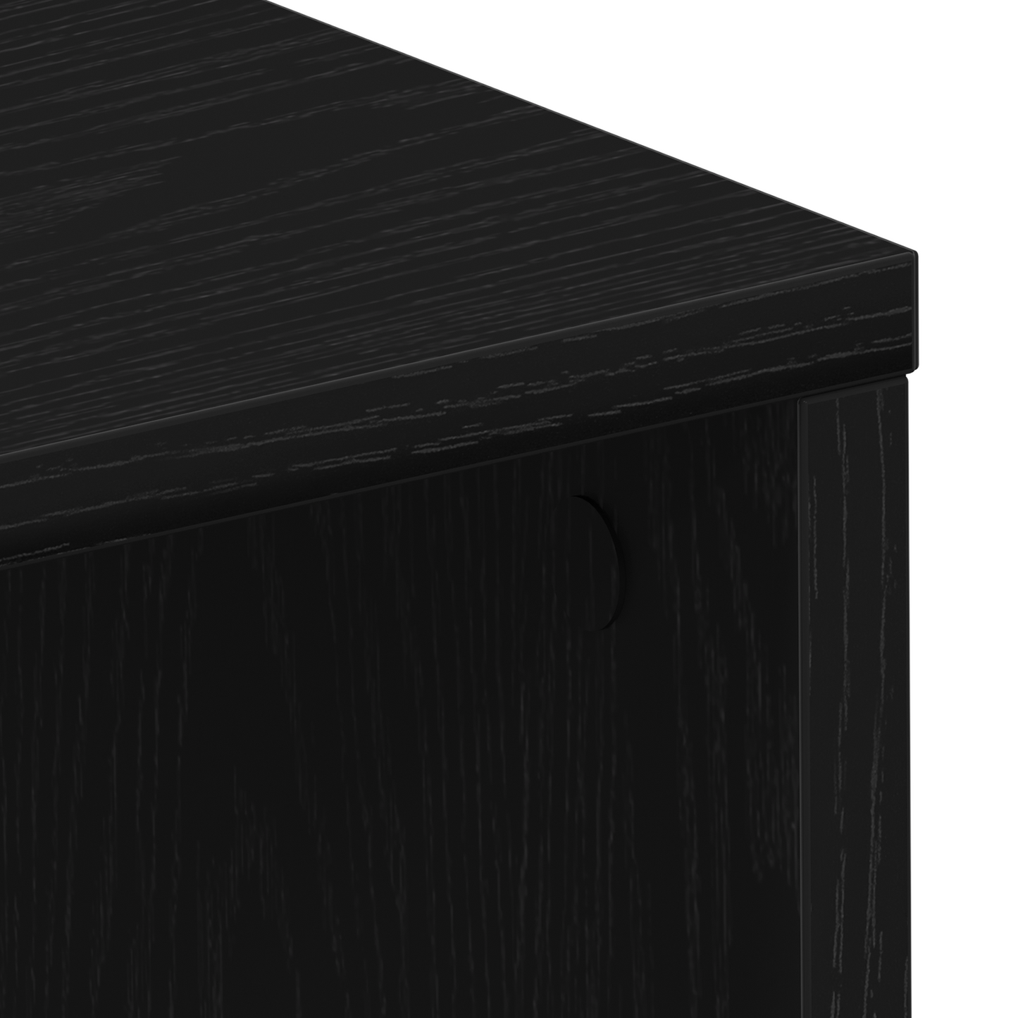 Skrivebord I Sort Eg 102,5X35X75 Cm - Konstrueret Træ