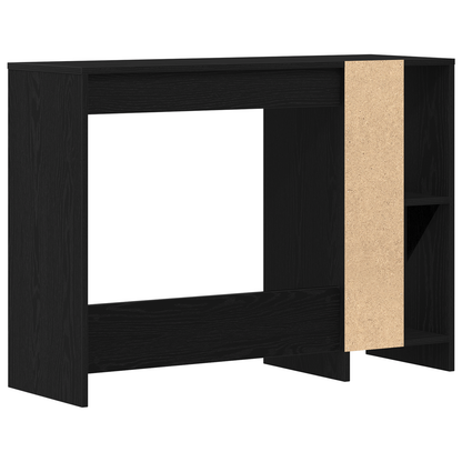 Skrivebord I Sort Eg 102,5X35X75 Cm - Konstrueret Træ