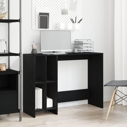 Skrivebord I Sort Eg 102,5X35X75 Cm - Konstrueret Træ