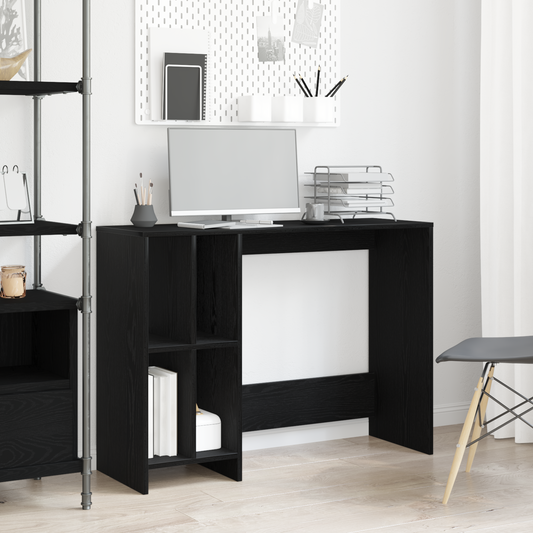 Skrivebord I Sort Eg 102,5X35X75 Cm - Konstrueret Træ