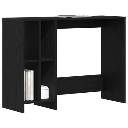 Skrivebord I Sort Eg 102,5X35X75 Cm - Konstrueret Træ