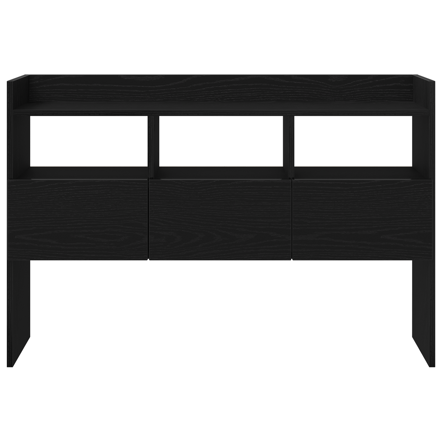 Sideboard Med Skuffe Sort 105 X 30 X 70 Cm Konstrueret Træ