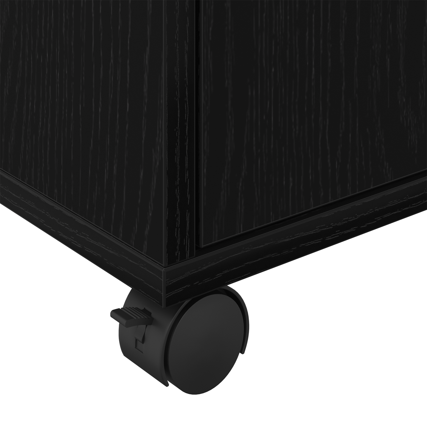 Rullekabinet I Sort Eg 45X38X54 Cm - Bygget I Træ