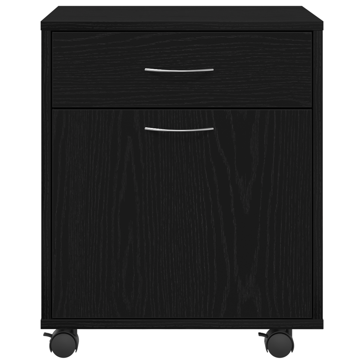 Rullekabinet I Sort Eg 45X38X54 Cm - Bygget I Træ