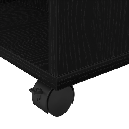 Rullekabinettet Sort Eg 60X35X75 Cm Lavet Af Træ
