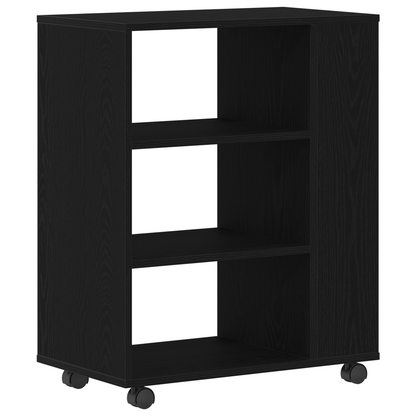 Rullekabinettet Sort Eg 60X35X75 Cm Lavet Af Træ