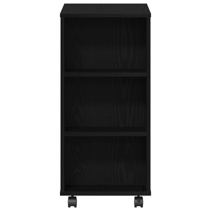 Rullekabinettet Sort Eg 60X35X75 Cm Lavet Af Træ