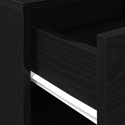 Rulleskab Sort Eg 46X36X59 Cm Selvbygget Træ