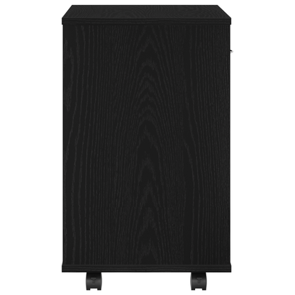 Rulleskab Sort Eg 46X36X59 Cm Selvbygget Træ