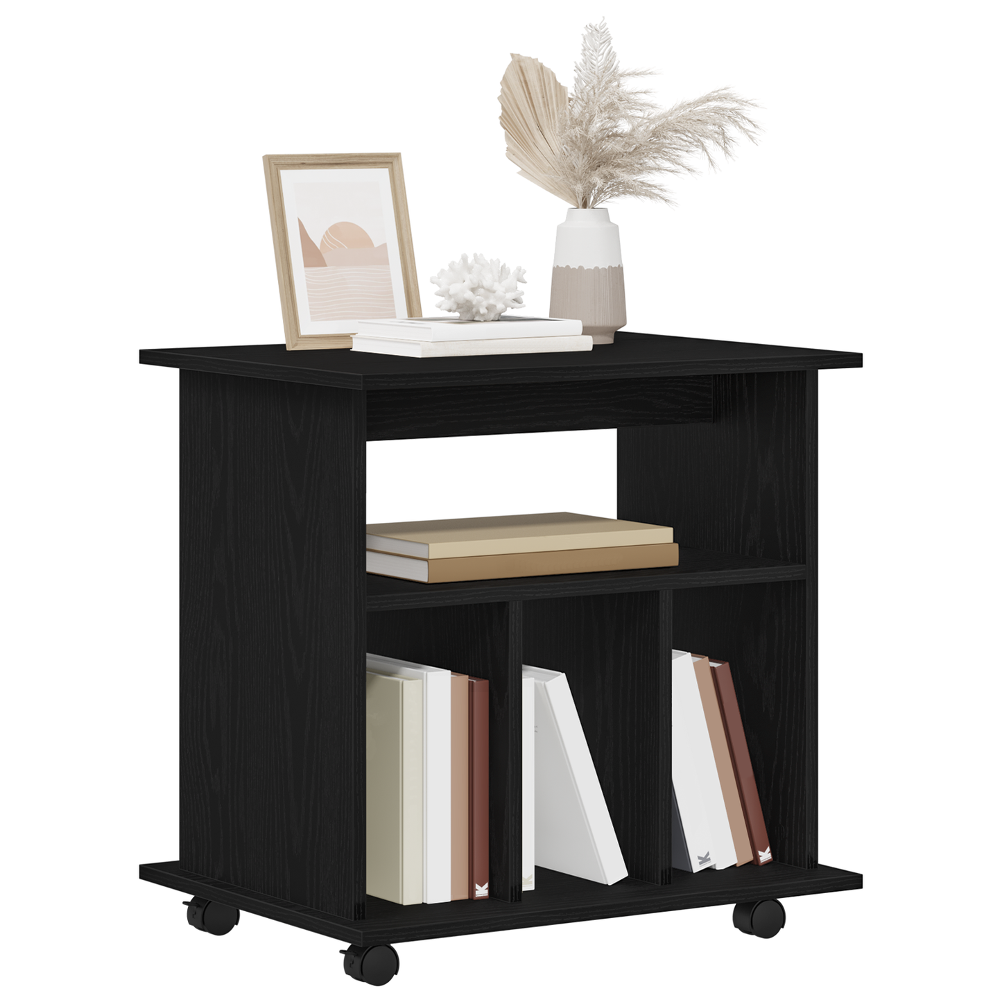 Rullebord Sort Eg 60X45X55 Cm Lavet Af Træ