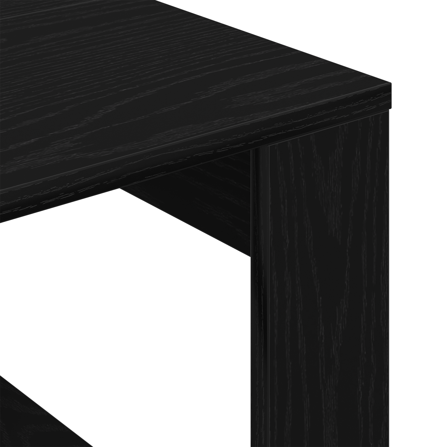 Sort Egebord - 50X50X35 Cm, Lavet Af Ingeniørtræ