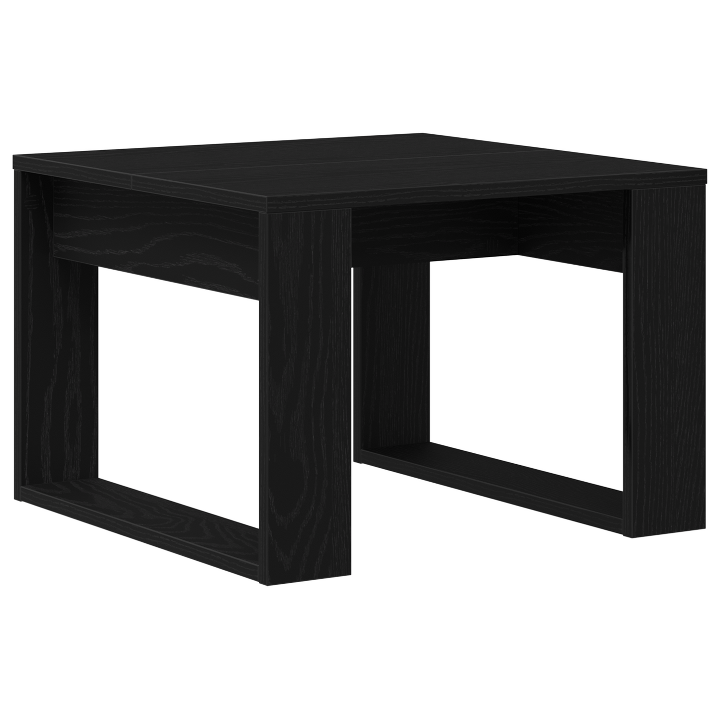 Sort Egebord - 50X50X35 Cm, Lavet Af Ingeniørtræ