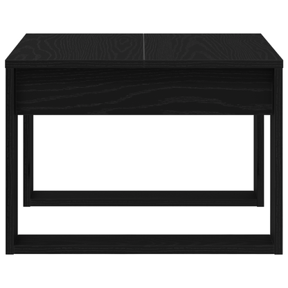 Sort Egebord - 50X50X35 Cm, Lavet Af Ingeniørtræ