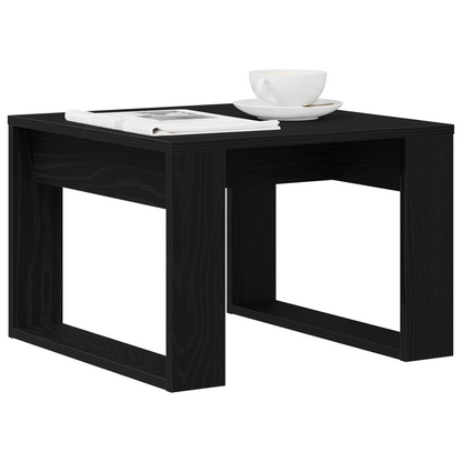 Sort Egebord - 50X50X35 Cm, Lavet Af Ingeniørtræ