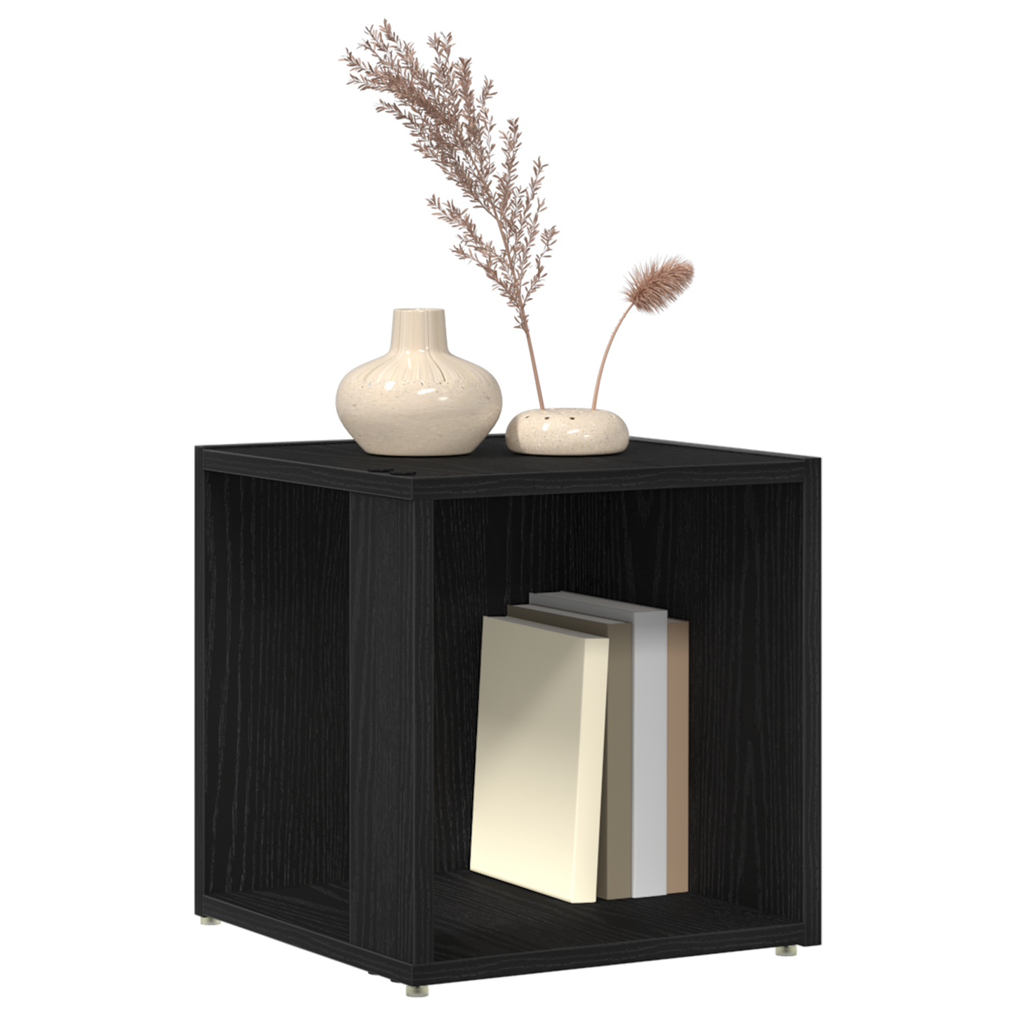 Sidebord Sort Eg 33X33X34,5 Cm Konstrueret Træ