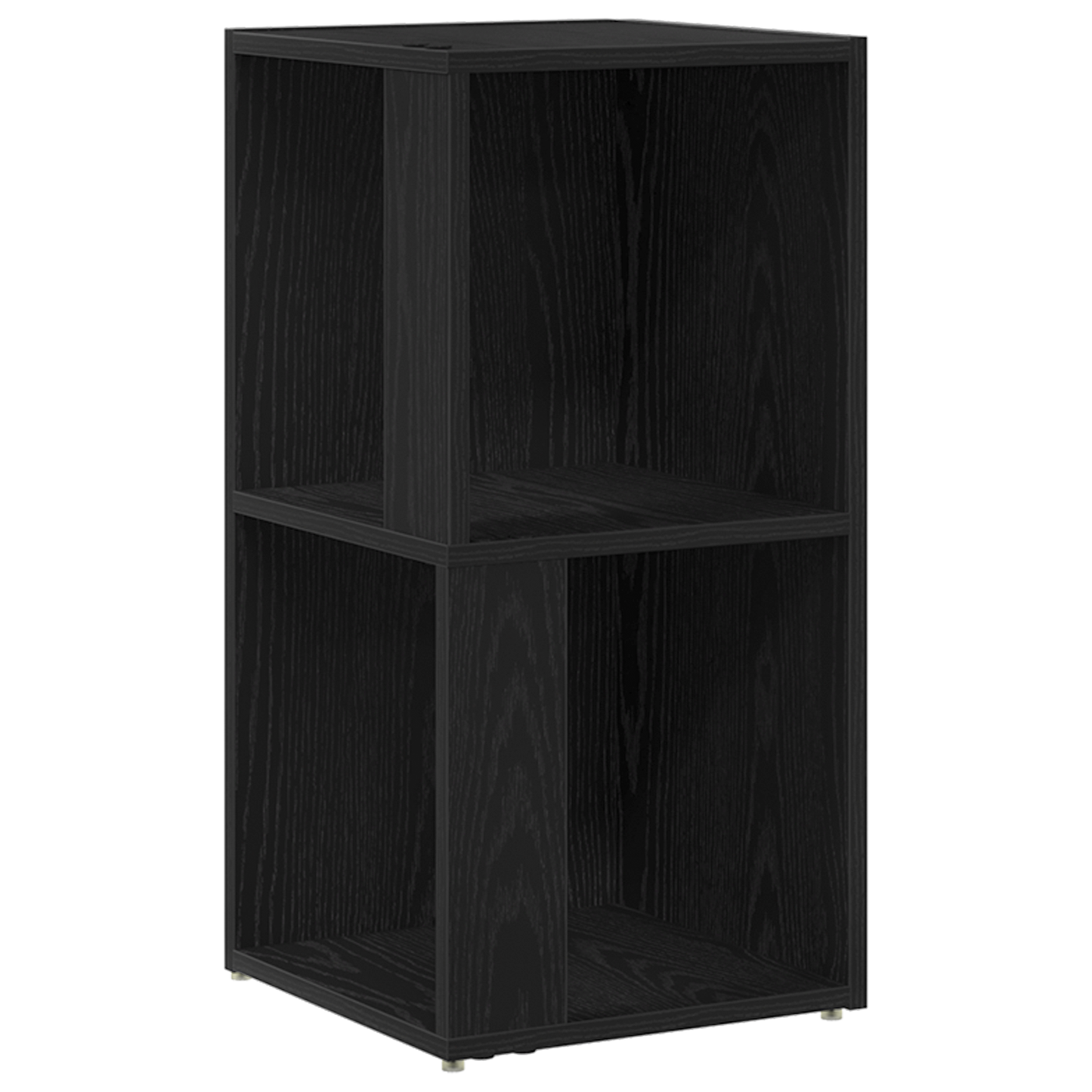 Hjørneskab Sort Eg 33X33X67 Cm Konstrueret Træ