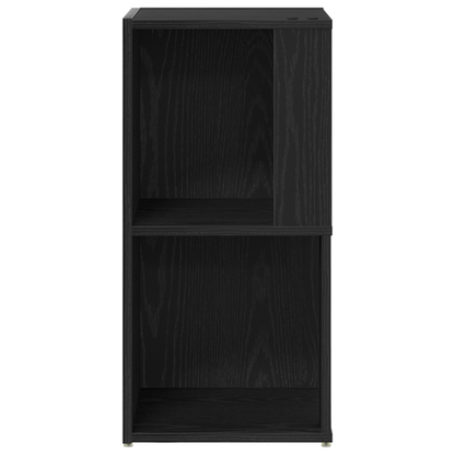 Hjørneskab Sort Eg 33X33X67 Cm Konstrueret Træ