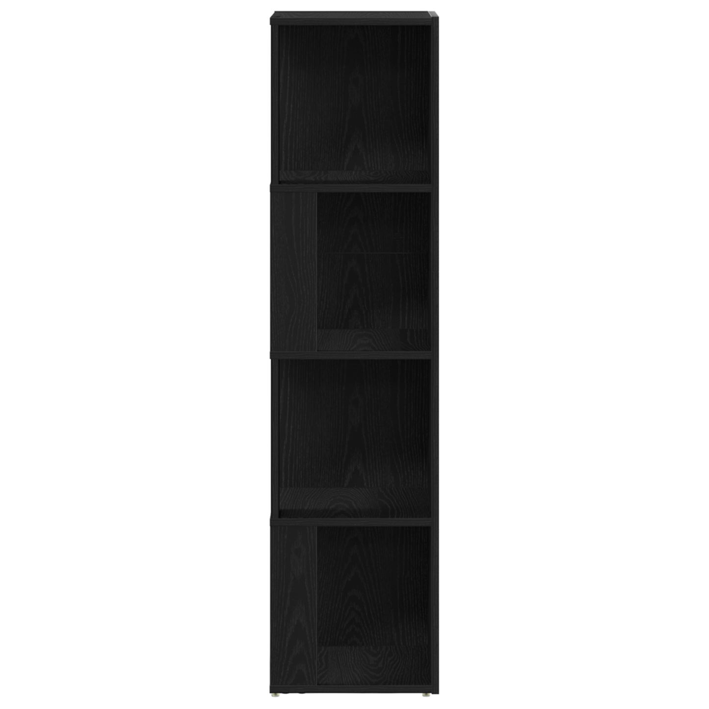 Bogreol I Sort Eg 33X33X132 Cm - Konstrueret Træ